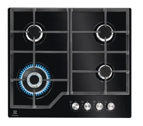 Electrolux KGG64362K kookplaat Zwart Ingebouwd Gaskookplaat 4 zone(s) Seizoensaanbieding