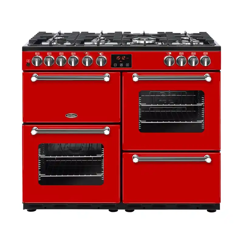 Belling Kensington 100DFT Range-fornuis Gaskookplaat Rood A Direct Verzonden