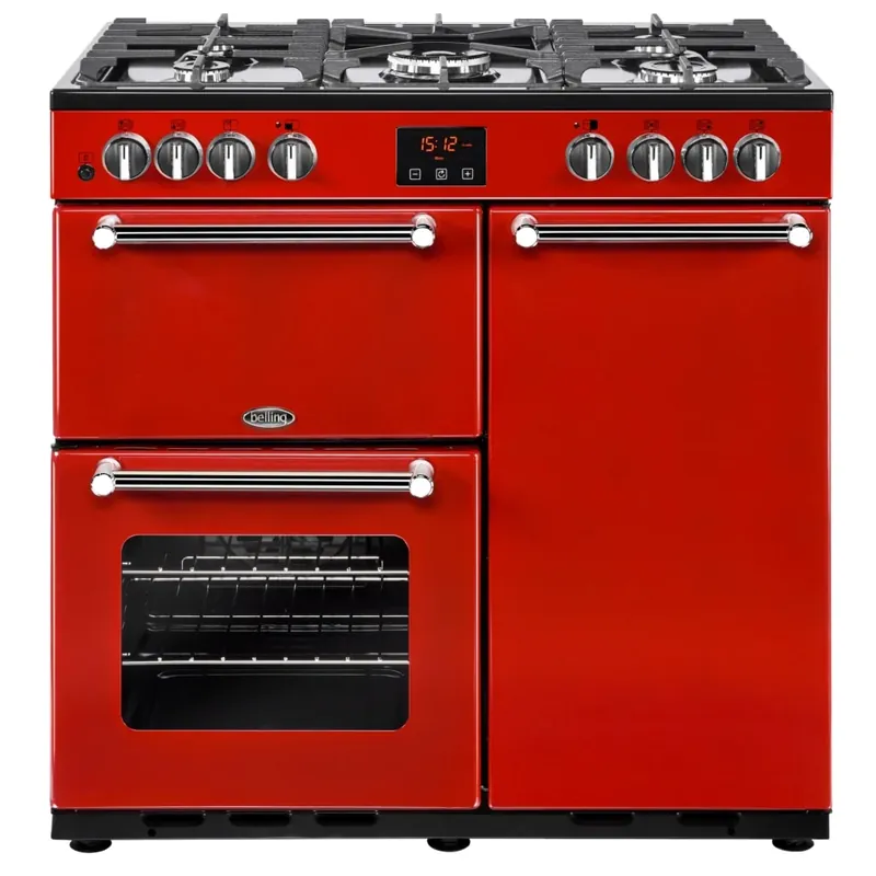 Belling Kensington 90DFT Range-fornuis Gaskookplaat Rood A Beperkte Voorraad