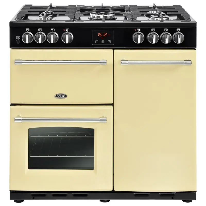 Belling Farmhouse 90 DFT Range-fornuis Gaskookplaat Crème Shop Nu