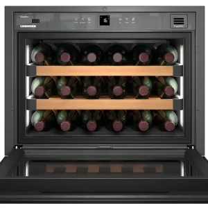 Gratis Retour Liebherr WKEgb 582 GrandCru Thermo-elektrische wijnkoeler Ingebouwd Zwart 18 fles(sen)