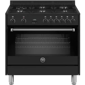 Bestseller Bertazzoni MPL96L1ENNV gas fornuis met 6 branders, zwart