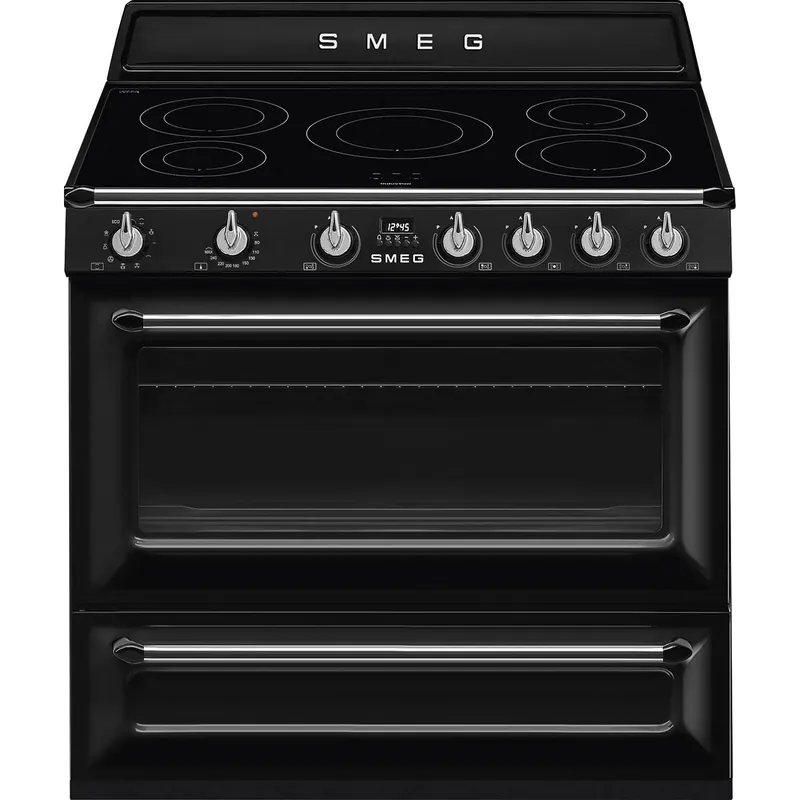 Speciale Aanbieding Smeg Victoria TR90IBL2 fornuis Vrijstaand fornuis Inductiekookplaat zones Zwart A