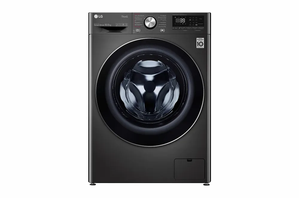 LG F6WV710P2S wasmachine Voorbelading 10,5 kg 1560 RPM Zwart, Roestvrijstaal EWO99 Veilige Betaling