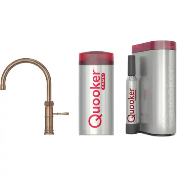 Populair QUOOKER COMBI+ CLASSIC FUSION ROUND MESSING PATINA + CUBE – 22+CFRPTN