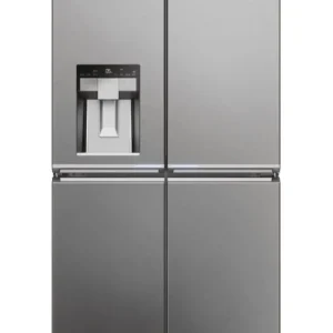 Haier HCR7918EIMP amerikaanse koelkast Vrijstaand 601 l E Platina, Roestvrijstaal – EWO 275 Lage Kosten