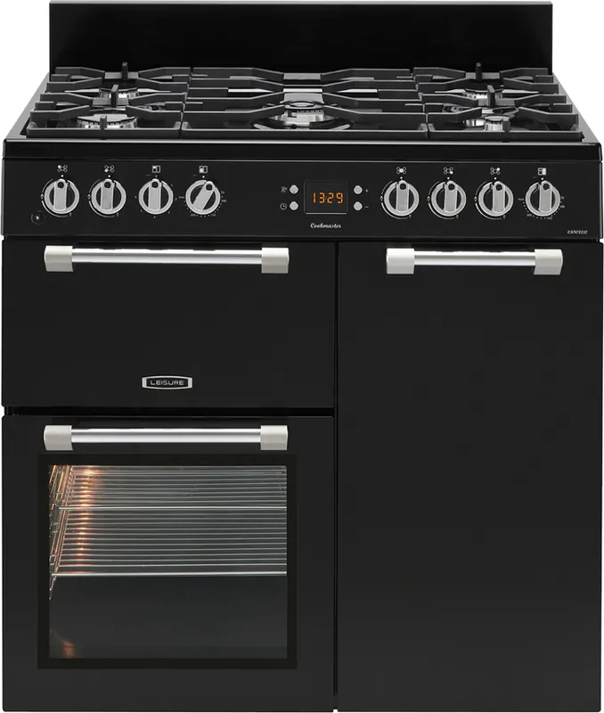 Weekendaanbieding Leisure CK90F232K fornuis Vrijstaand fornuis A Electrisch/Gas Gaskookplaat Zwart DHZ2336