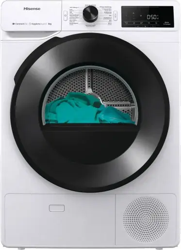 Hisense DH3V800UW/BLX wasdroger Vrijstaand Voorbelading 8 kg Wit Lage Kosten