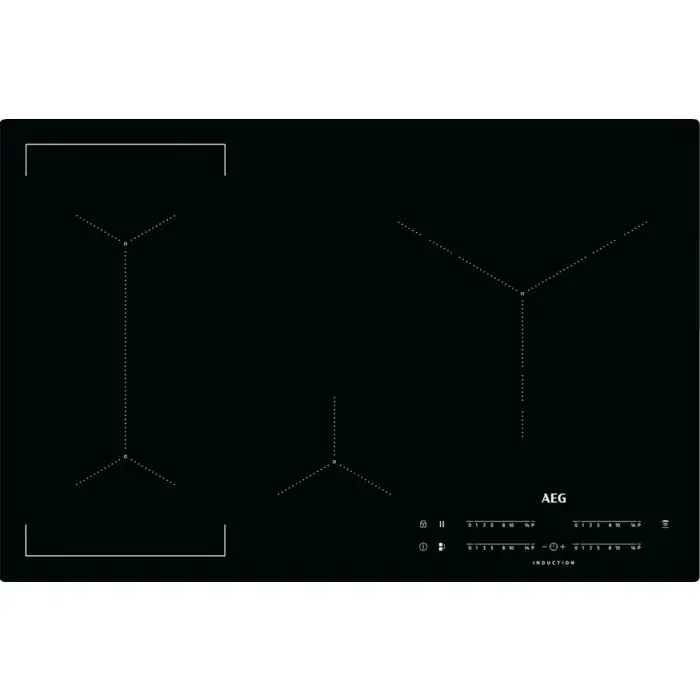 AEG IKE84445IB Zwart Ingebouwd 80 cm Inductiekookplaat zones 4 zone(s) Exclusieve Aanbieding