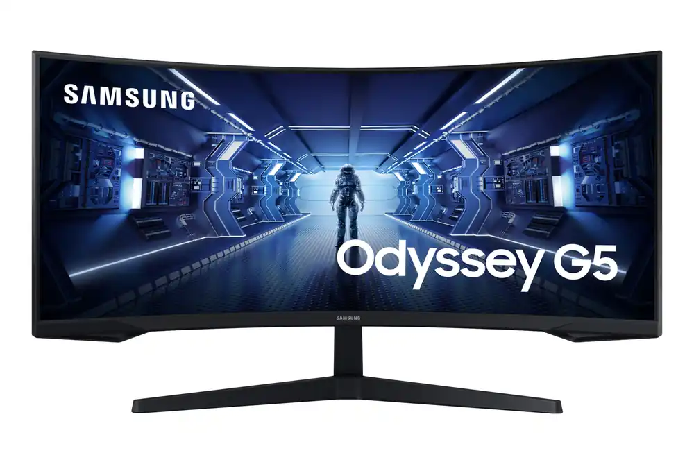 Speciale Aanbieding Samsung 34″ Odyssey LC34G55TWWPXEN – G5 G55T UWQHD 165Hz Gaming Monitor EWO041