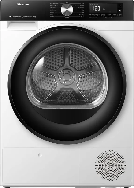 Hete Deal Hisense DH3S802BW3 wasdroger Vrijstaand Voorbelading 8 kg Wit – EWO4252DHZ