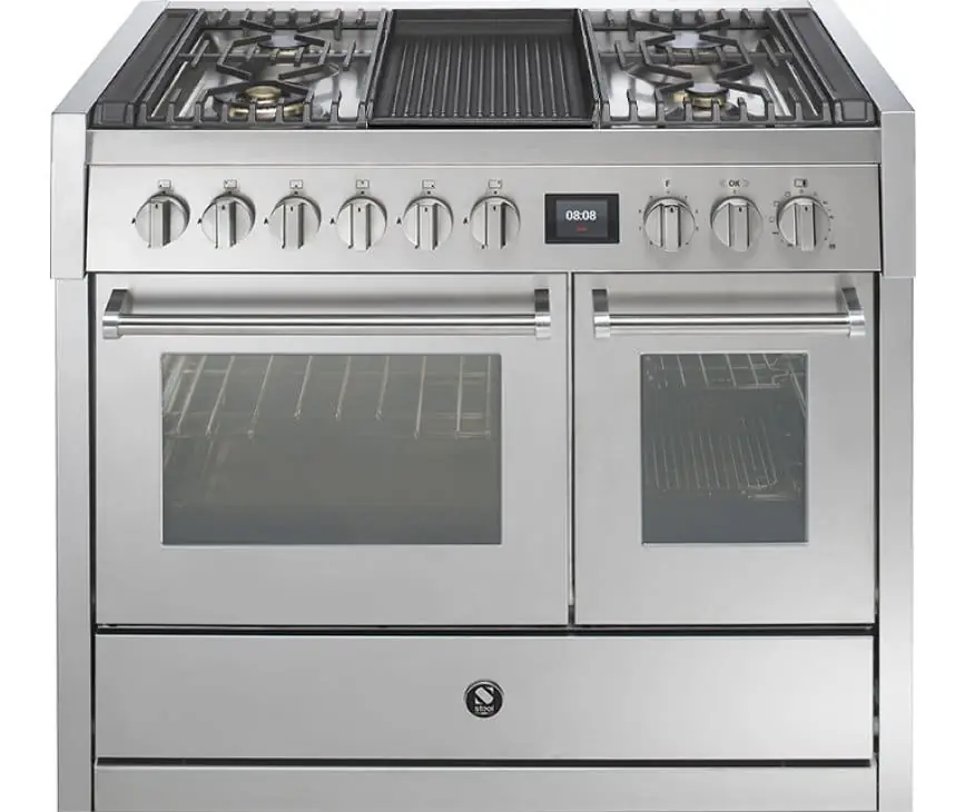 Aanbieding Steel GQ10SF-4B gas fornuis met 4 branders + bakplaat, in meerdere kleuren