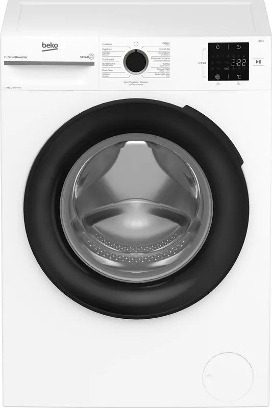 Beko b100 BM1WFU3842W wasmachine Voorbelading 8 kg 1400 RPM Zwart, Wit DHZ1867 Populair