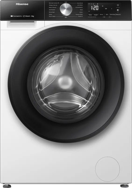 Voordeelprijs Hisense WF3S8043BW3 wasmachine Voorbelading 8 kg 1400 RPM Wit DHZ4578