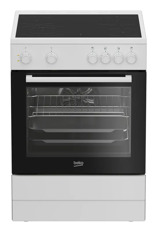 Koop Vandaag Beko FBM6701W Vrijstaand fornuis Electrisch Keramisch Zwart, Wit EWO4378
