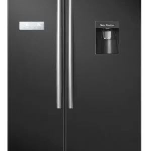 Hisense RS741N4WBE amerikaanse koelkast Vrijstaand 578 l Zwart DHZ4038APD Hoge Kwaliteit