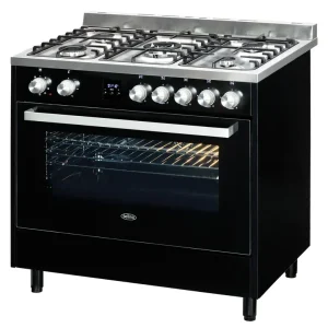 Koop Online Belling Leeds 90 DFT Zwart gasfornuis DHZ2005