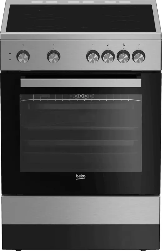 Must-Have Beko FSM67010GX fornuis Vrijstaand fornuis Electrisch Keramisch Zwart, Roestvrijstaal A DHZ2084