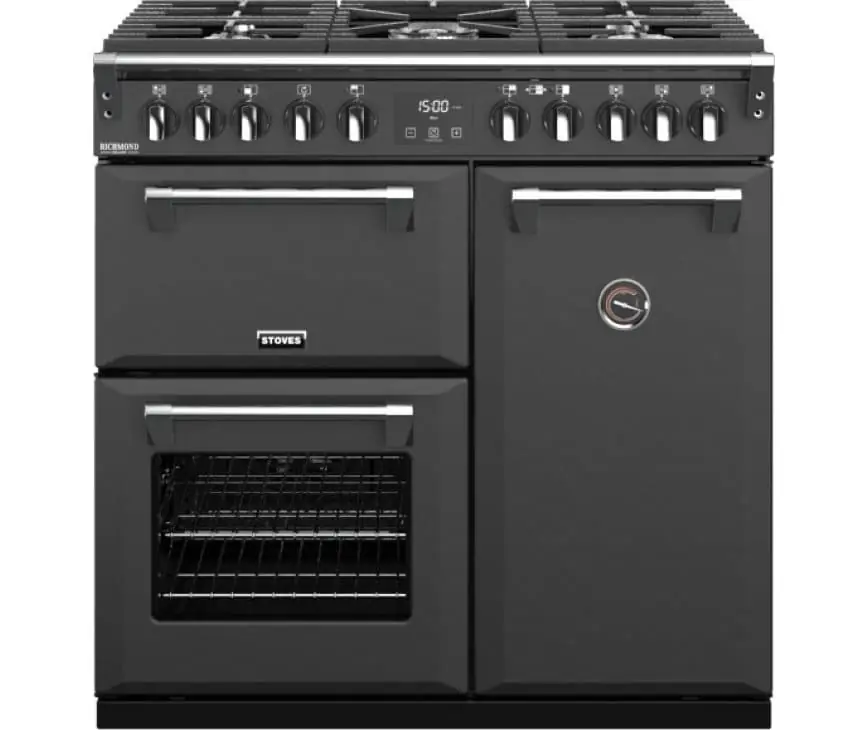 Stoves Richmond S900 DF Antraciet – gas 90 cm Speciale Aanbieding