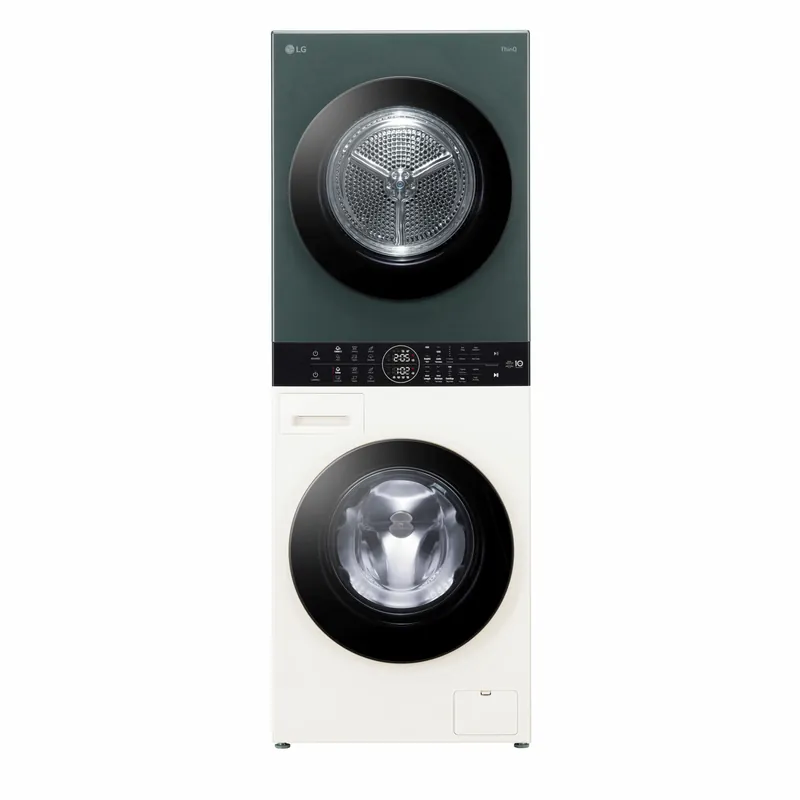 LG WT1210EGF Was-droogcombinatie Vrijstaand Voorbelading Groen, Wit A Hete Deal