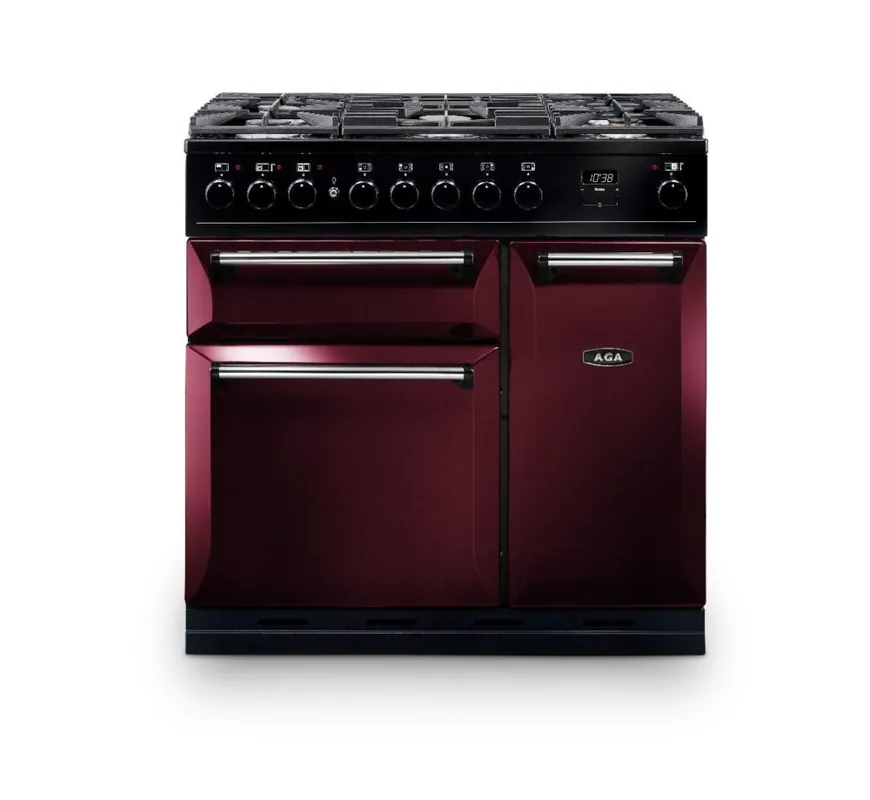 AGA Masterchef 90 de Luxe Cranberry gasfornuis Uitverkoop