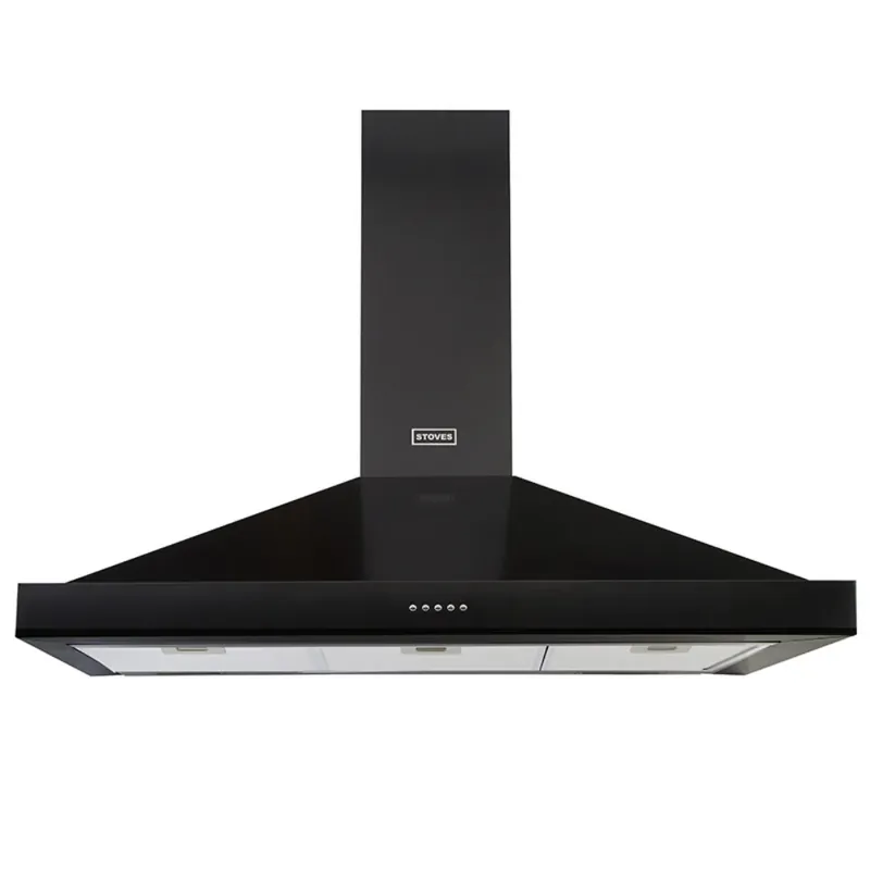 Stoves  Sterling CHIM 110 PYR BLK schouwkap Tijdelijk Beschikbaar