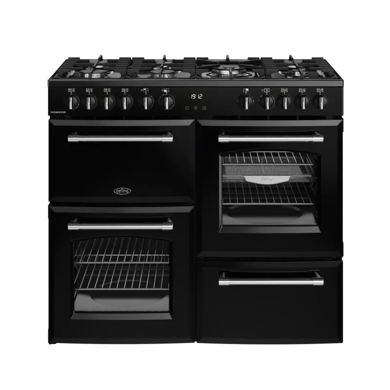 Belling Farmhouse 100 DF Zwart gasfornuis Korting