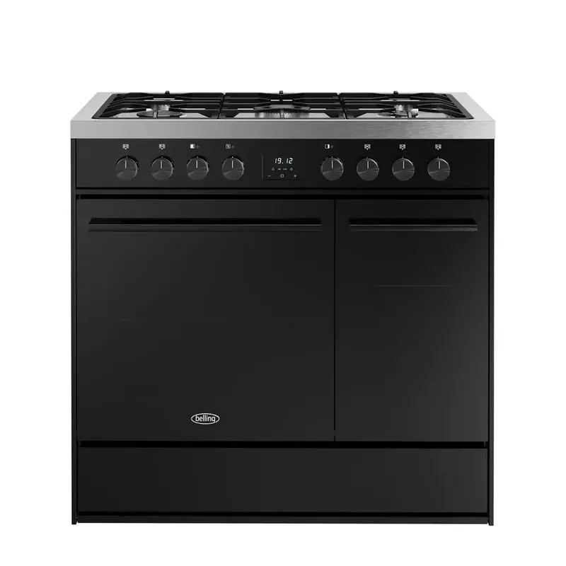 Belling Vision TWIN DF 90 Zwart gasfornuis Direct Verzonden