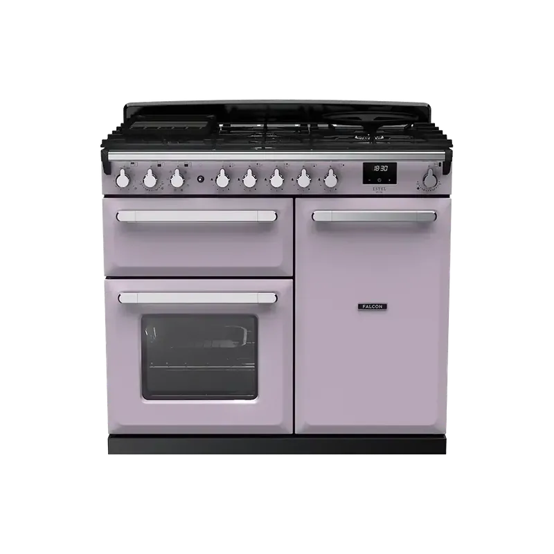 Falcon Estel Deluxe 100 Heather Chroom gasfornuis Alleen Vandaag