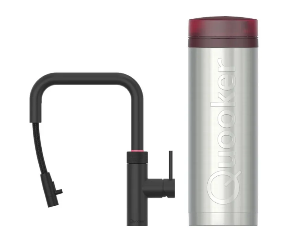 Hete Deal Quooker Pro3 Flex Square Zwart