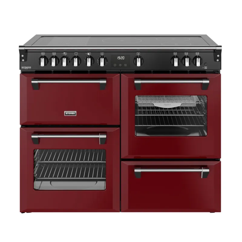 Tijdelijk Beschikbaar Stoves Richmond DX RTY 110 EI Garnet Red Inductie fornuis