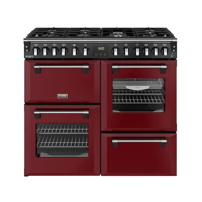 Hete Deal Stoves Richmond DX 100 DF Garnet Red gasfornuis