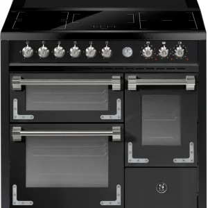 Hete Deal Steel Oxford 100/3 XQ10FFF-5FIW BA Zwart inductie fornuis