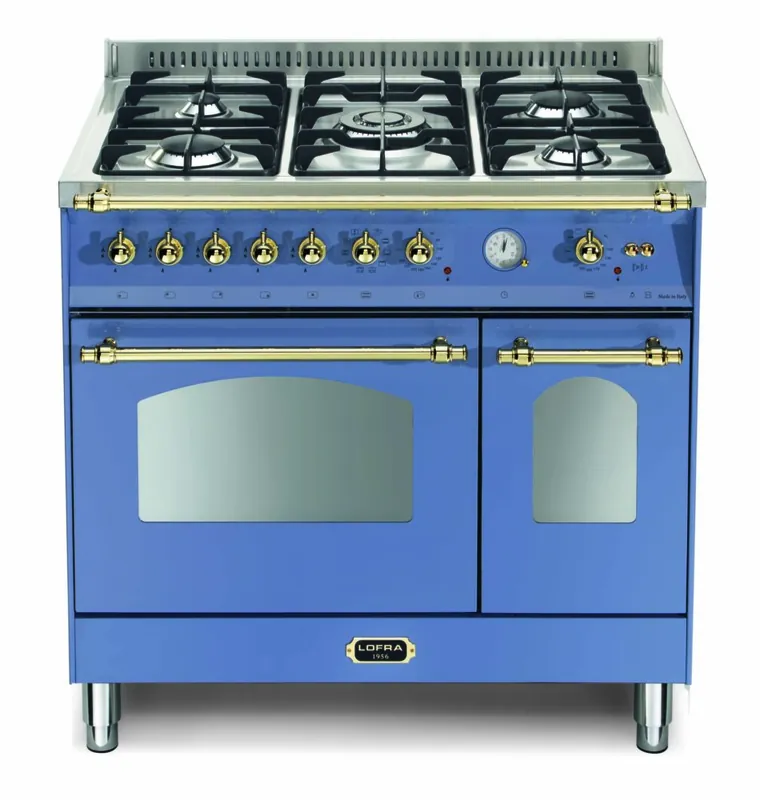 Veilige Betaling Lofra Dolcevita 2-oven lavendel messing gasfornuis