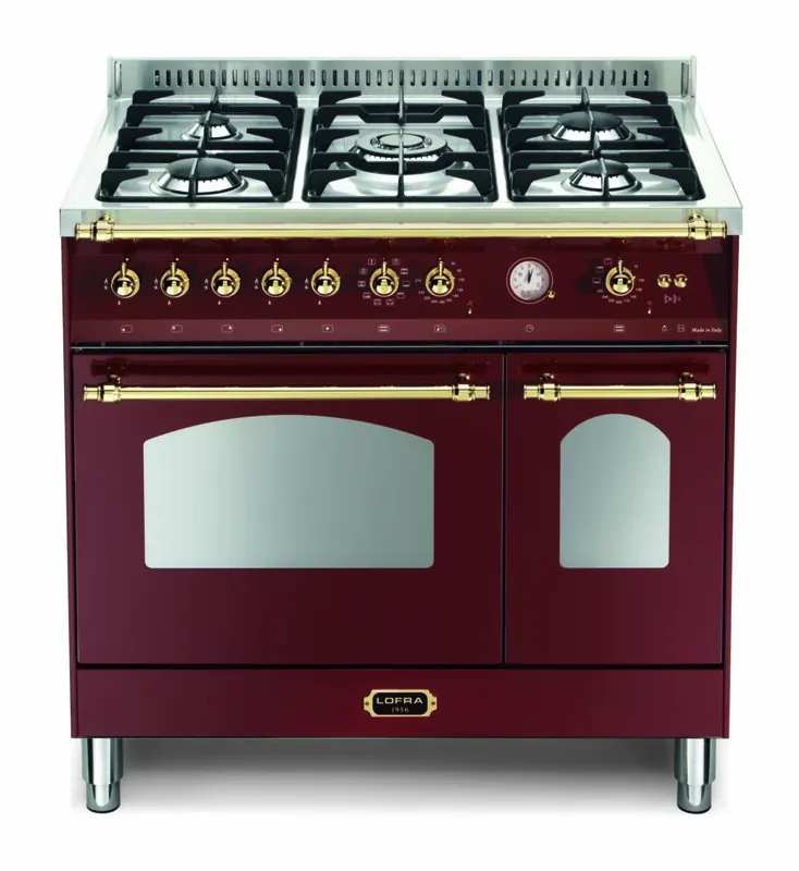 Gereduceerde Prijs Lofra Dolcevita 2-oven rood messing gasfornuis