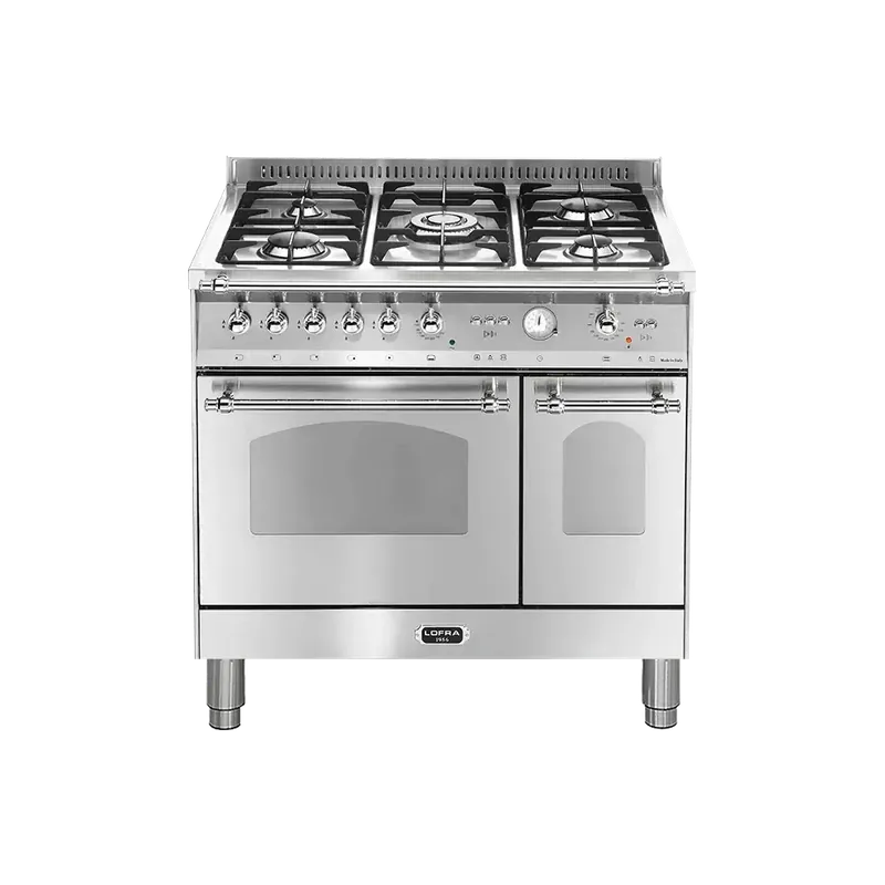 Betaalbaar Lofra Dolcevita 2-oven rvs chroom gasfornuis