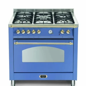 Betaalbaar Lofra Dolcevita 1-oven lavendel messing gasfornuis