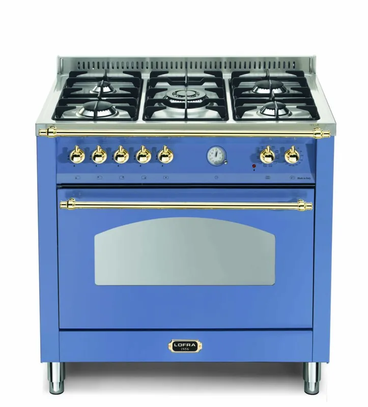 Betaalbaar Lofra Dolcevita 1-oven lavendel messing gasfornuis