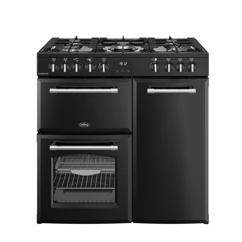 Dagaanbieding Belling Farmhouse 90 DF Zwart gasfornuis