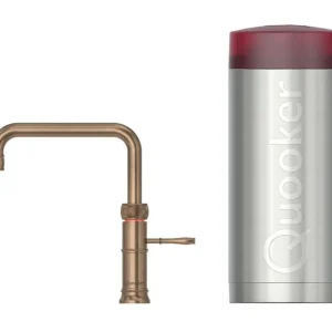 Quooker  Combi+ Fusion Classic Square Messing Patina Populair