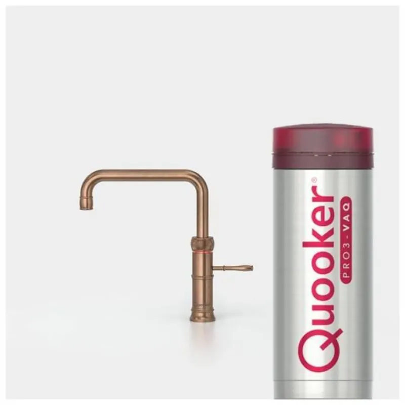 Hete Deal Quooker Pro3 Fusion Classic Square Messing Patina