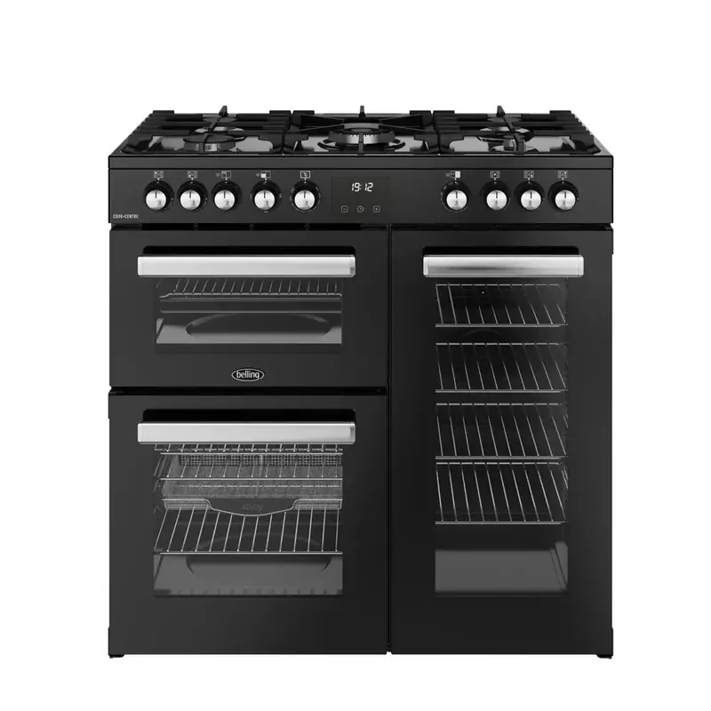 Belling Cookcentre 90 DF Zwart gasfornuis Beperkte Voorraad
