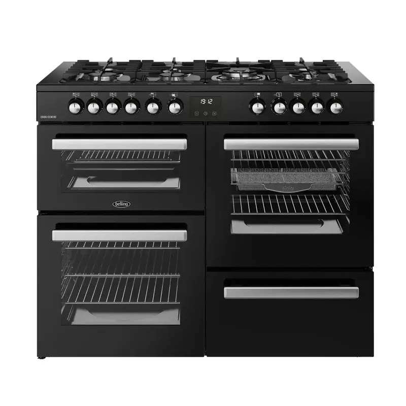 Belling Cookcentre 110 DF Zwart gasfornuis Speciale Aanbieding
