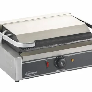 Contact-/paninigrill gegroefd - 440x410x(h)190mm - 230V - Bakoppervlak 340x220mm Direct Verzonden
