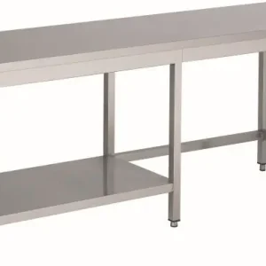 Gelaste Werktafel RVS + 1/2 Bodemschap 1000(b)x800(d)x900(h)mm HEAVY DUTY Exclusieve Aanbieding
