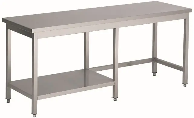 Gelaste Werktafel RVS + 1/2 Bodemschap 1000(b)x800(d)x900(h)mm HEAVY DUTY Exclusieve Aanbieding