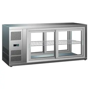 Tijdelijk Beschikbaar Taart Taart Vitrine - Schuifdeuren 1110x510x(h)550mm - 230V