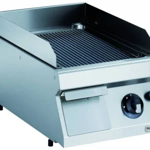 Seizoensaanbieding Gegroefde gasbakplaat - 7 kW - 400x700x(h)250mm