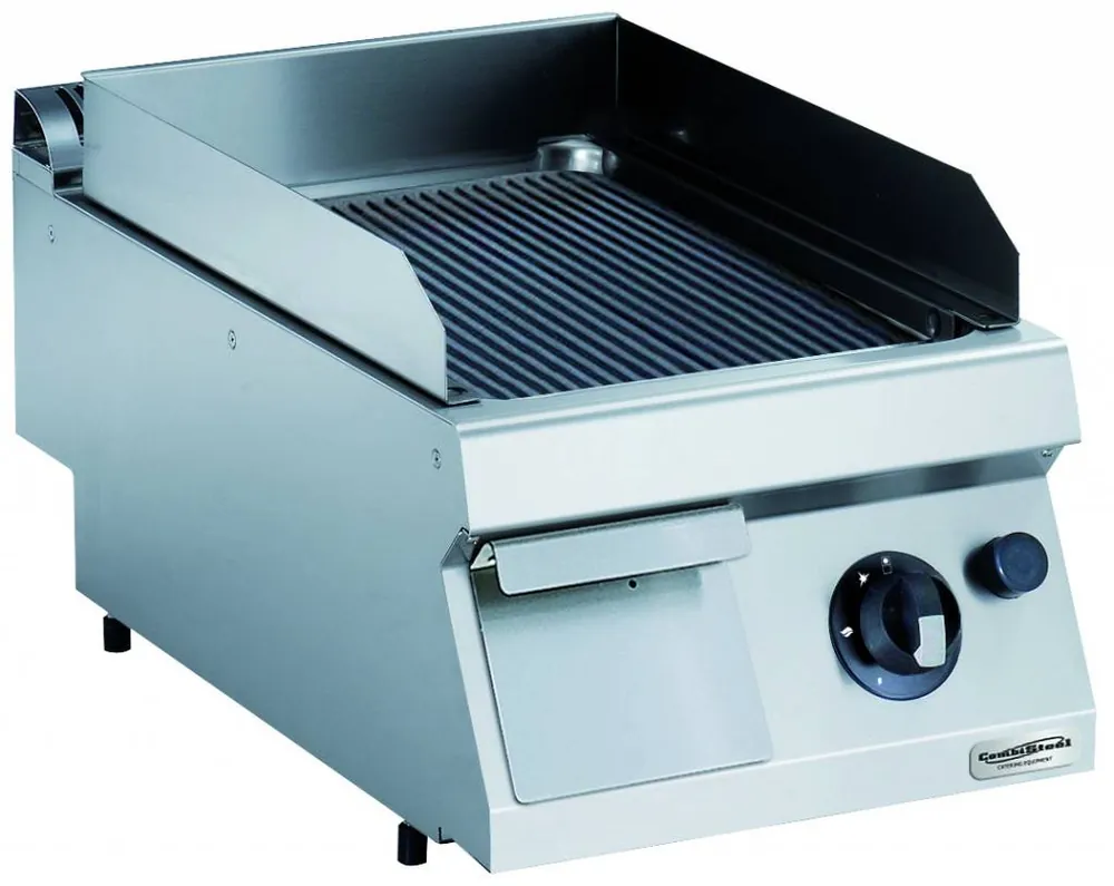 Seizoensaanbieding Gegroefde gasbakplaat - 7 kW - 400x700x(h)250mm