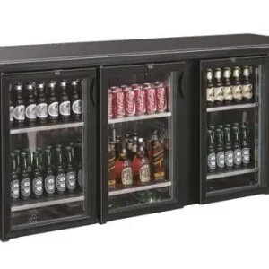 Beperkte Voorraad Barkoelkast 3 Glasdeuren - Geforceerd, Koelmiddel R134A - 280W - 2002x535x860(h)mm
